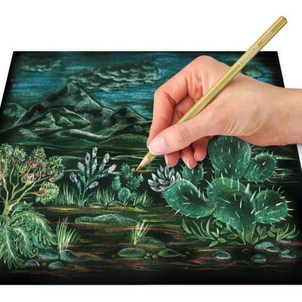 Staedtler Farveblyant st - 12 metallic i assorteret farver - i metalske